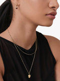 Edge of Ember gold plated garnet heart hoop earrings (British brand)