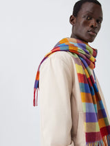 John Lewis John Lewis Buffalo Check Cashmink Scarf, Multi 34 x 180cm- Buy online at McGrocer