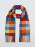 John Lewis cashmink scarf buffalo check multi 34x180cm - British product