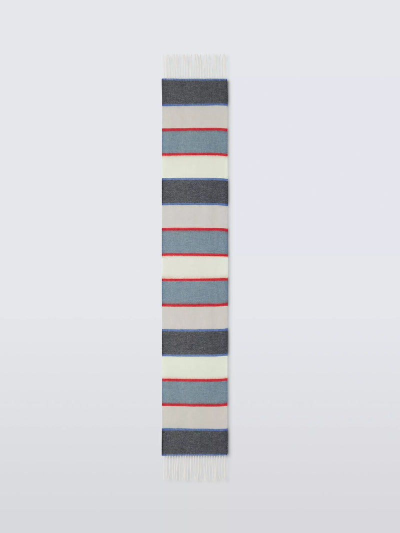 John Lewis Striped Cashmink Scarf Multi - British product