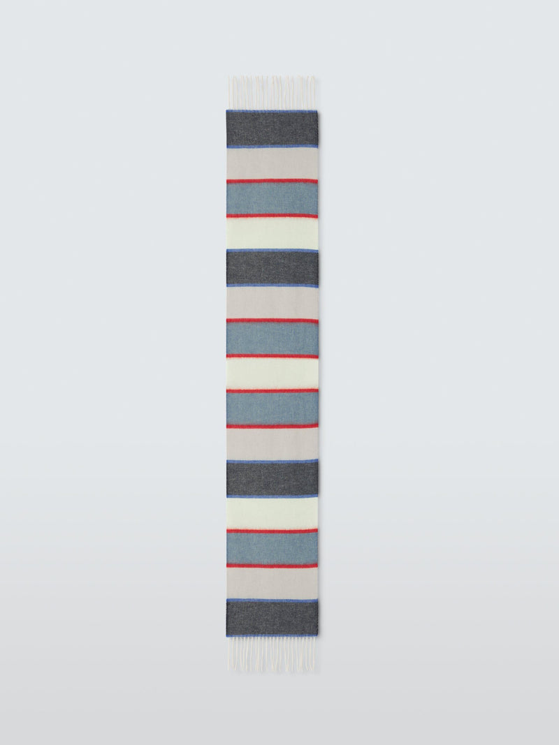 John Lewis Striped Cashmink Scarf Multi - British product