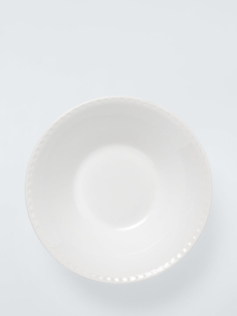 John Lewis stoneware cereal bowl 17cm white - British product