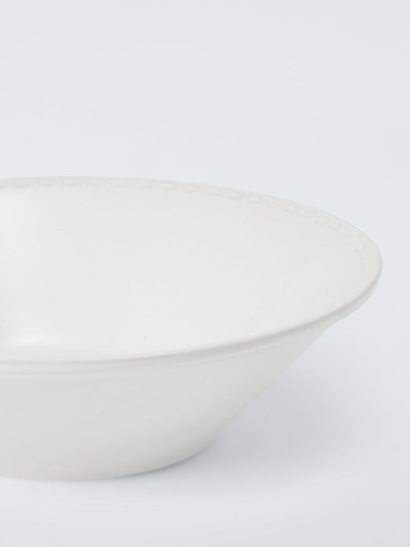John Lewis stoneware cereal bowl 17cm white - British product