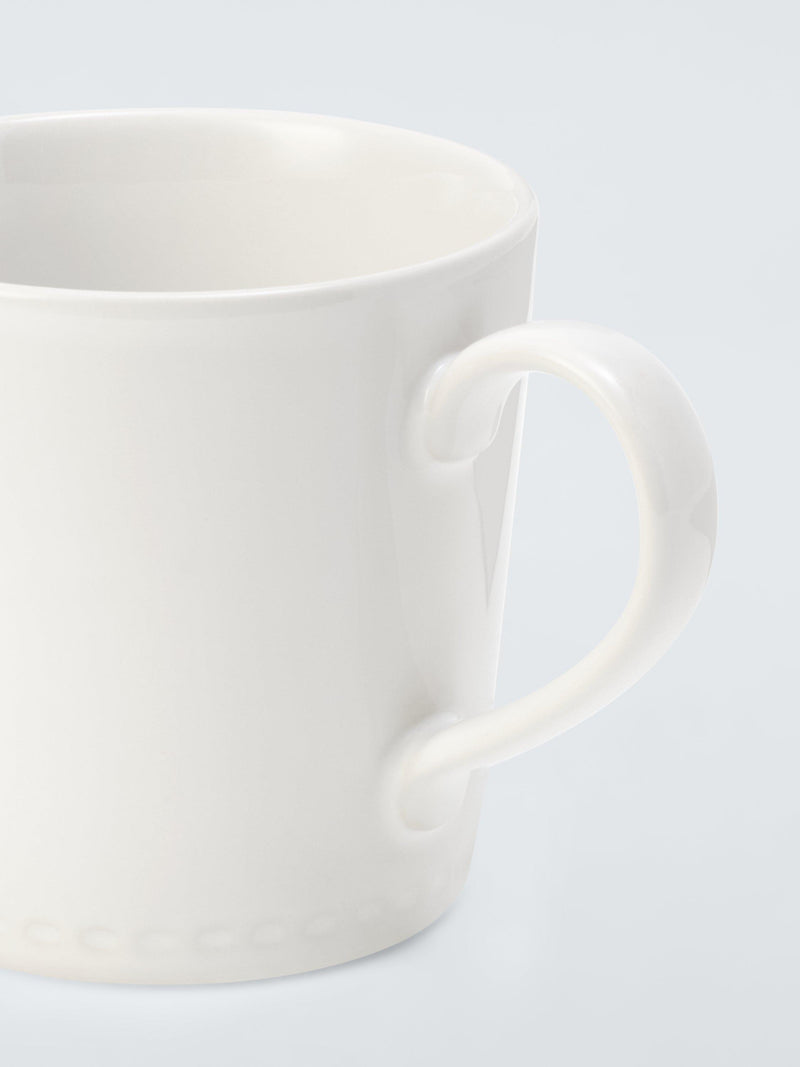 John Lewis white stoneware mug 400ml, imported from the UK
