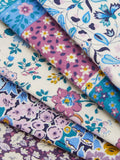 Liberty Fabrics Tudor Patchwork fat quarter fabric pack of 5 (British brand)