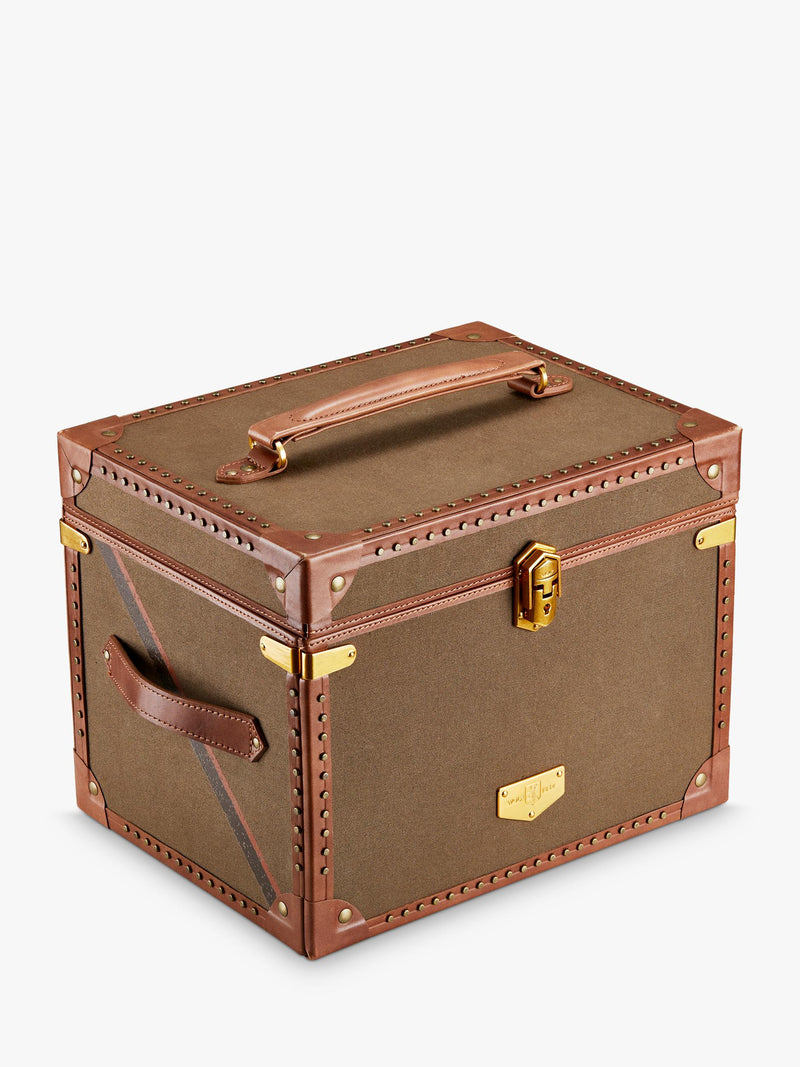 WOLF Ida trunk jewellery box khaki, imported from the UK