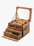 WOLF Ida trunk jewellery box khaki, imported from the UK