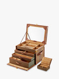 WOLF Ida trunk jewellery box khaki, imported from the UK