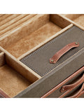 WOLF Ida trunk jewellery box khaki, imported from the UK