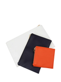 WOLF jewellery pouch set of 3 in white navy tangerine (British brand)