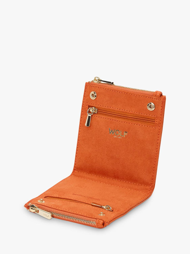 WOLF jewellery pouch set of 3 in white navy tangerine (British brand)