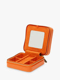 WOLF Maria leather zip jewel case in tangerine, UK version