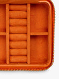 WOLF Maria leather zip jewel case in tangerine, UK version