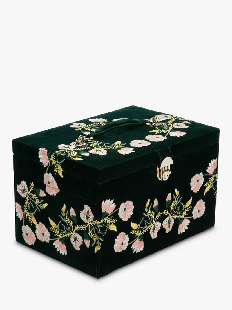 WOLF Zoe jewellery box in velvet, large - British product