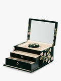 WOLF Zoe velvet jewellery box medium embroidered floral (British brand)