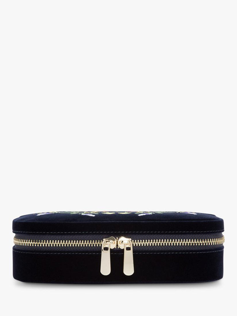 WOLF Zoe velvet rectangular travel jewellery case, UK version