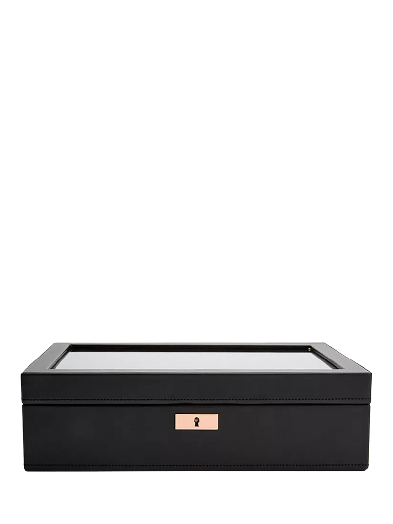 WOLF Axis vegan leather 10 piece watch box - British product