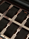 WOLF Axis vegan leather 10 piece watch box - British product