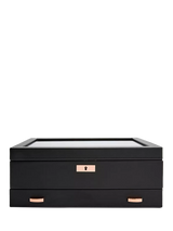 John Lewis WOLF Axis Vegan Leather 10 Piece Watch Box, Copper- Buy online at McGrocer