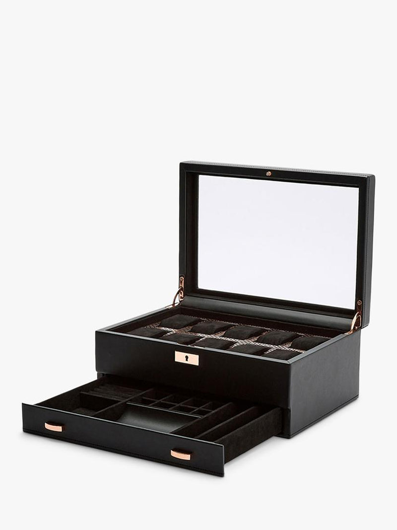 WOLF Axis watch box 10 piece copper vegan leather (British brand)