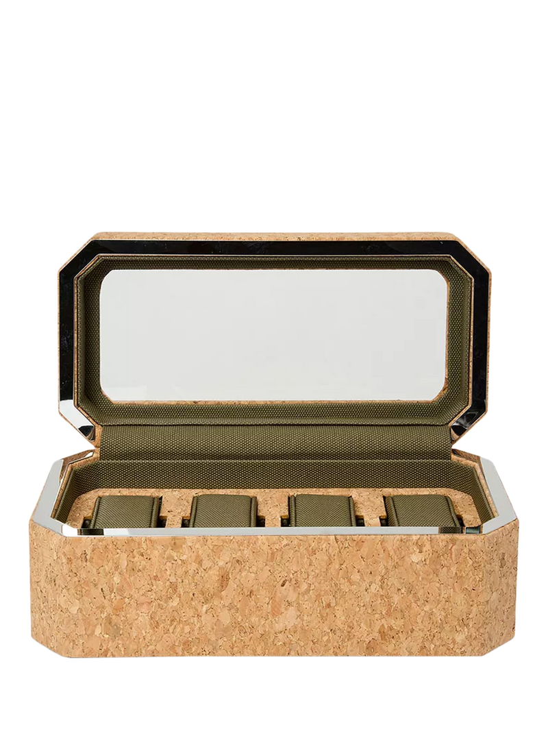 WOLF Cortica cork watch box natural - British product