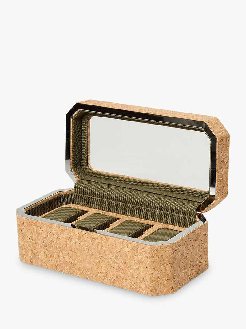 WOLF Cortica cork watch box natural - British product