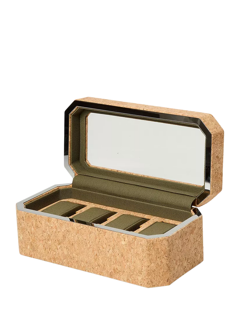 WOLF Cortica cork watch box natural - British product