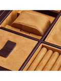 WOLF vegan leather watch and jewellery box chestnut, imported from the UK