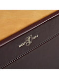 WOLF vegan leather watch and jewellery box chestnut, imported from the UK