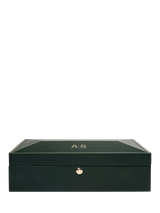 John Lewis WOLF Analog Shift Vintage Collection Vegan Leather 10 Piece Watch Box, Green- Buy online at McGrocer