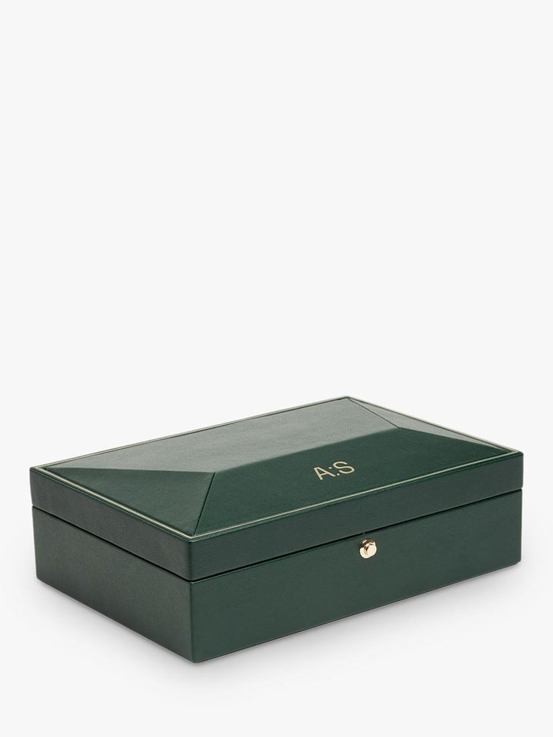 WOLF vegan leather green watch box 10 piece, imported from the UK