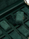 WOLF vegan leather green watch box 10 piece, imported from the UK