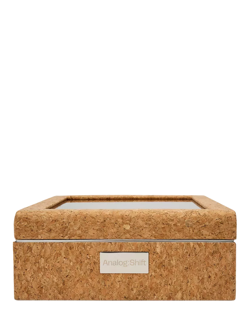 WOLF cork watch box 8 compartments natural cork (British brand)
