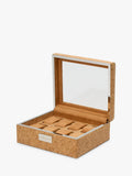 WOLF cork watch box 8 compartments natural cork (British brand)