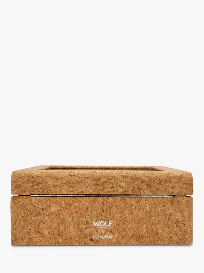 WOLF cork watch box 8 compartments natural cork (British brand)