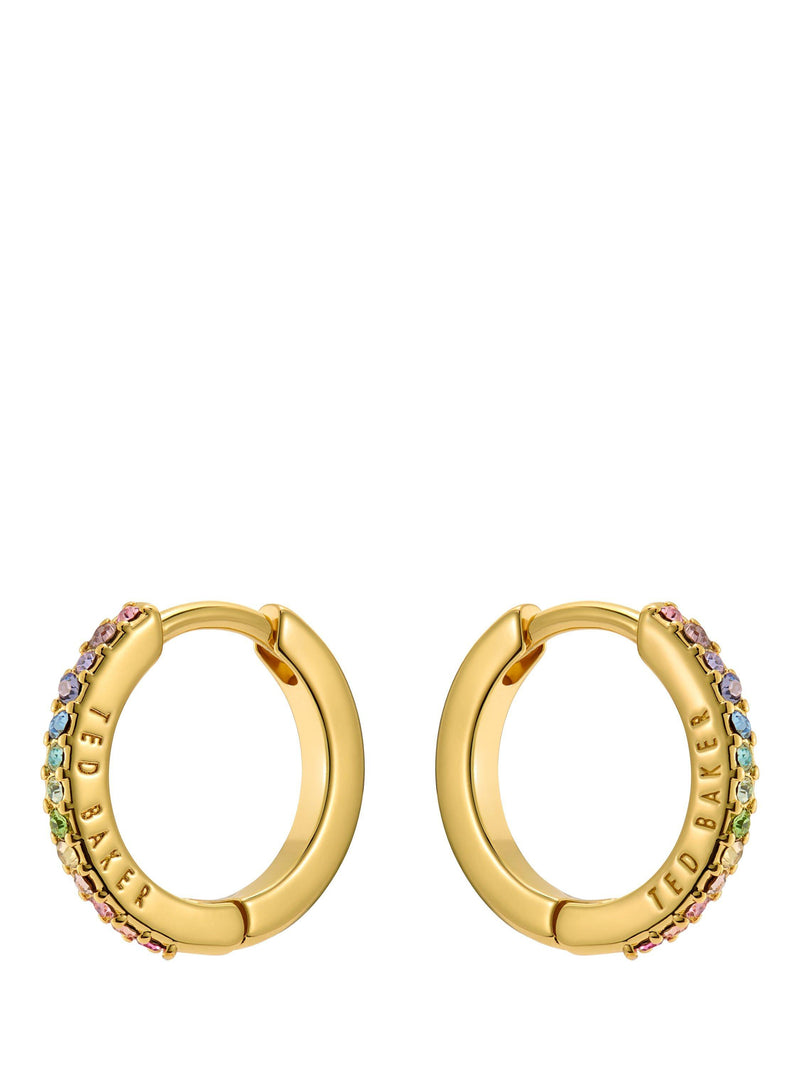 Ted Baker Heplie crystal hoop earrings gold tone, UK version