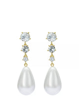 John Lewis Ted Baker Pearsti Statement Crystal Bead Drop Earrings, Gold- Buy online at McGrocer