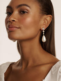 Ted Baker Pearsti drop earrings with faux pearl and crystals - British product