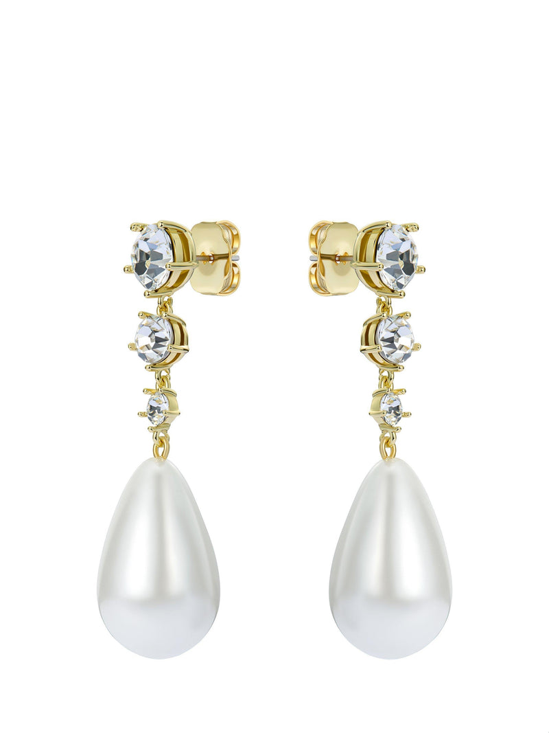 Ted Baker Pearsti drop earrings with faux pearl and crystals - British product