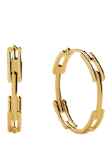 John Lewis Monica Vinader Signature Link Hoops Gold Earrings- Buy online at McGrocer