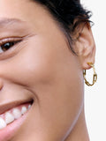 Monica Vinader Signature Link hoop earrings in gold, imported from the UK
