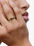 Monica Vinader multi gemstone cluster ring, UK version