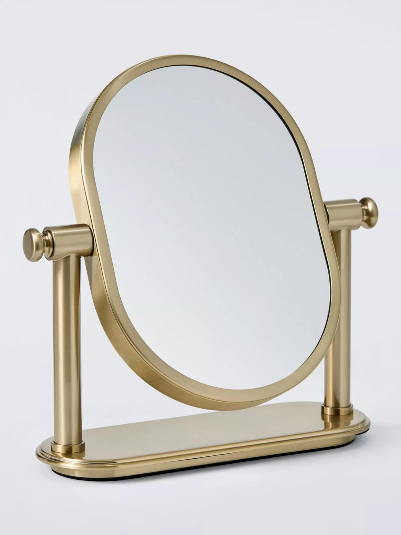 John Lewis Heritage Pedestal Swivel Mirror brass effect freestanding - British product