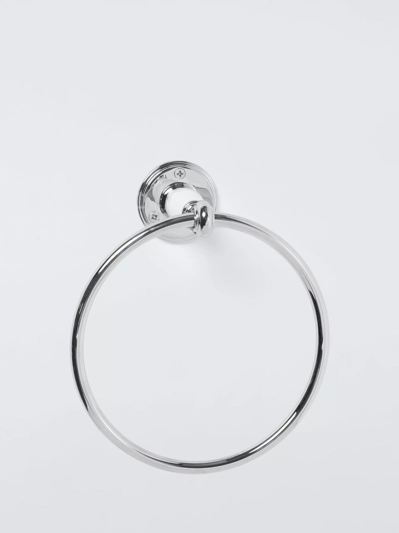 John Lewis Legacy Towel Ring White Chrome, UK version