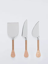John Lewis John Lewis Copper Handle Cheese Knives, Set of 3- Buy online at McGrocer