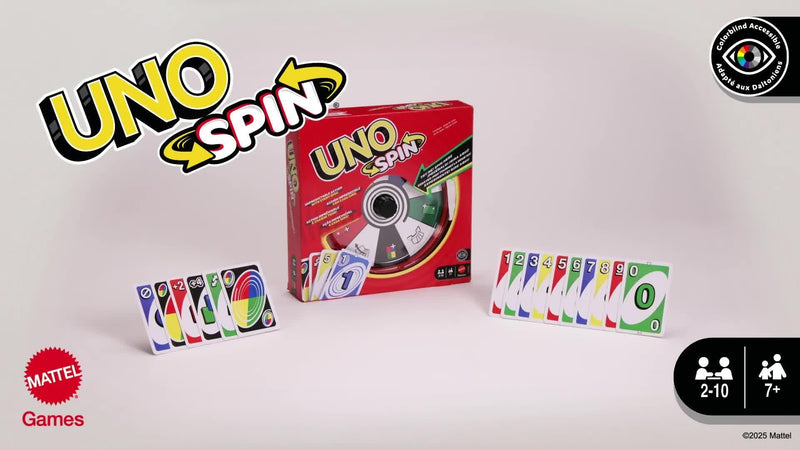 Mattel UNO Spin card game - British product
