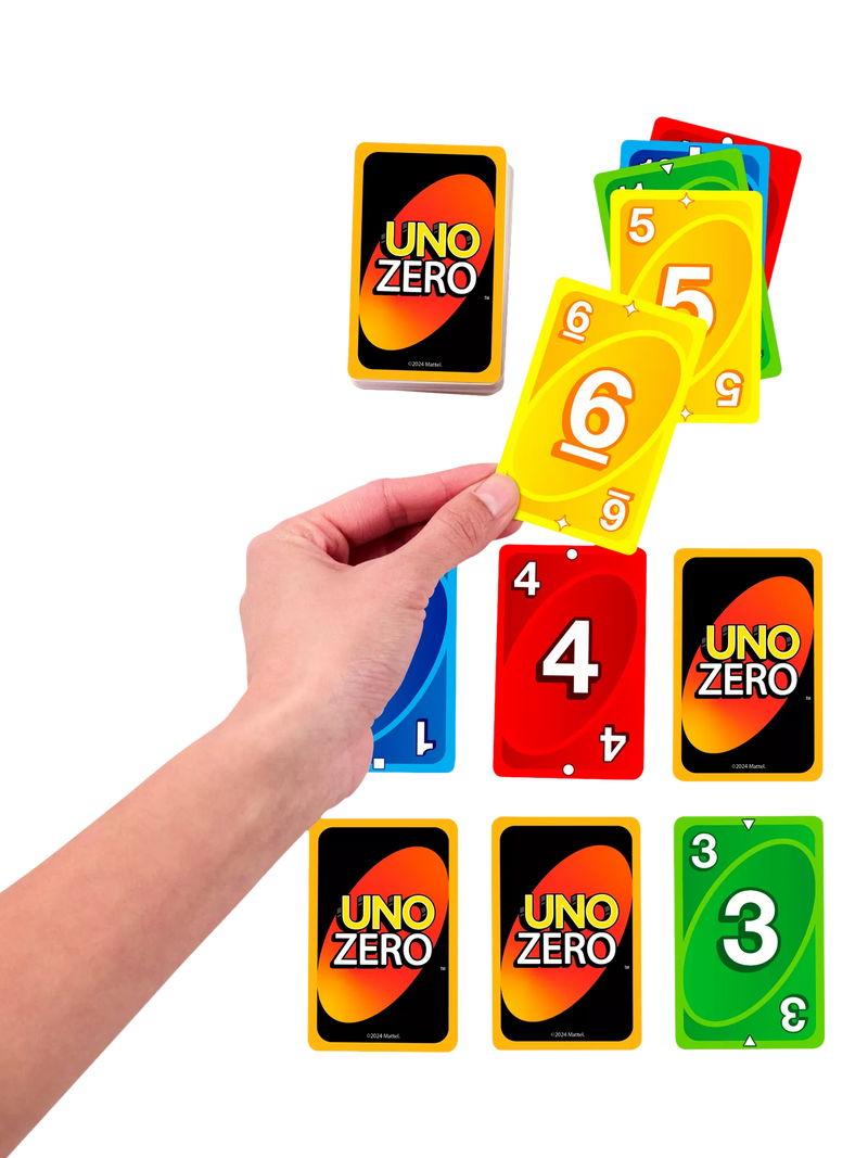 Mattel UNO Zero card game for 2 to 8 players, UK version