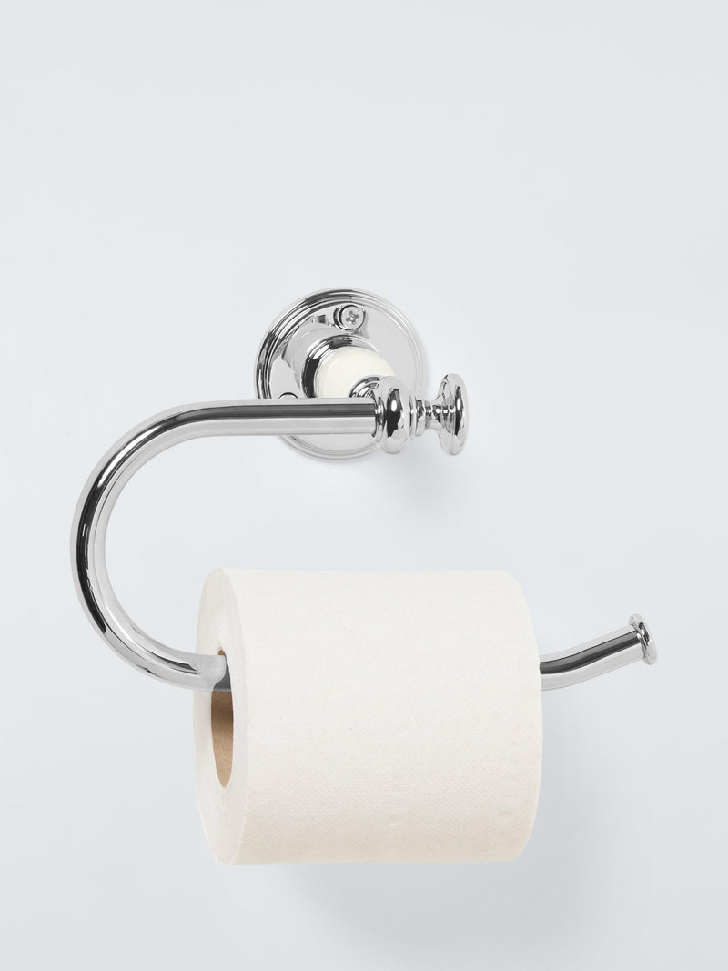 John Lewis Legacy Swing Toilet Roll Holder in white and chrome, UK version