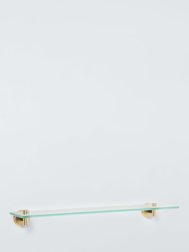 John Lewis Elegance glass shelf black brushed brass finish (British brand)