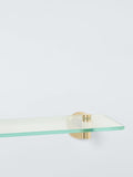 John Lewis Elegance glass shelf black brushed brass finish (British brand)